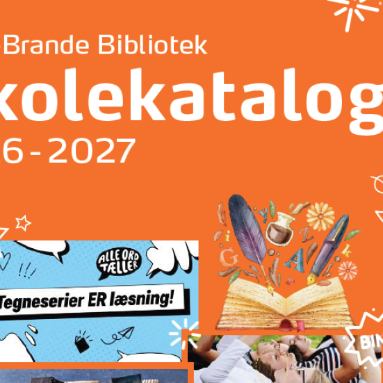 Billedet viser forsiden på Ikast-Brandes skolekatalog 2026-2027