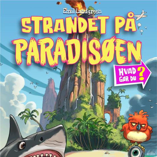 Billedet er forsiden på Emil Landgreens bog Strandet på Paradisøen.
