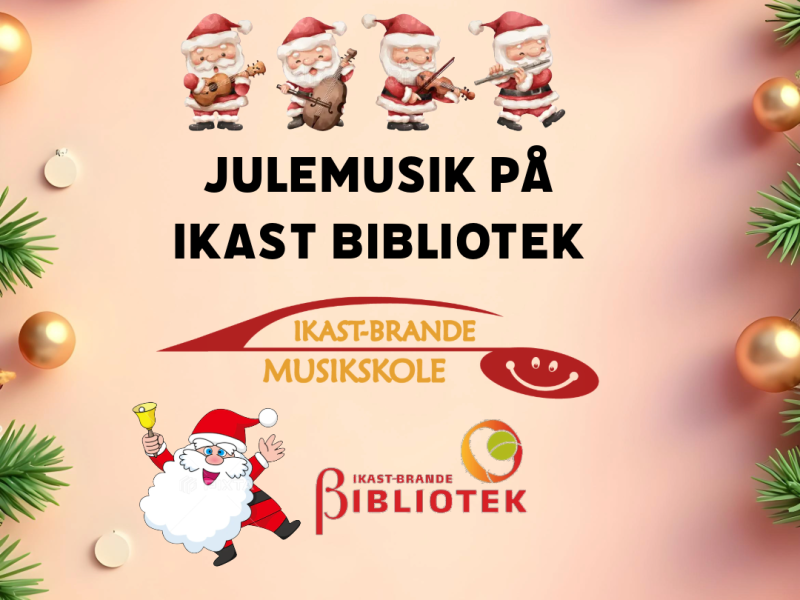 billede af nisser der spiller julemusik