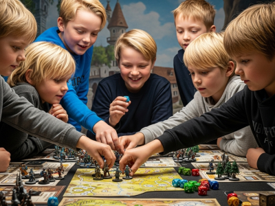 billede af børn der spiller fantasy figurspil