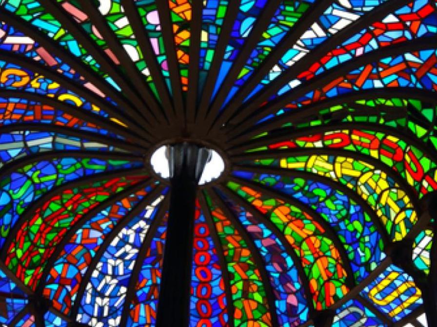 billede af glasmosaik