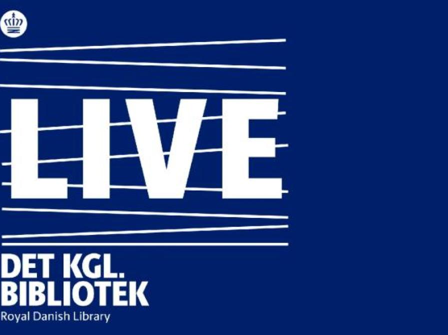 Det Kgl. biblioteks logo for podcast med "LIVE" i stor skrift.